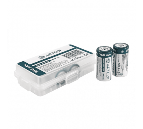 Аккумуляторная батарея RCR123 ARTELV 3.7V Li-Ion 750 mAh